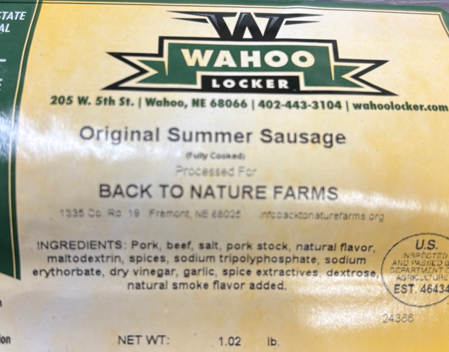 Pork Summer Sausage